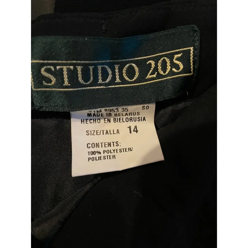 Studio 205 Black Midi Straight Skirt with pockets size 14